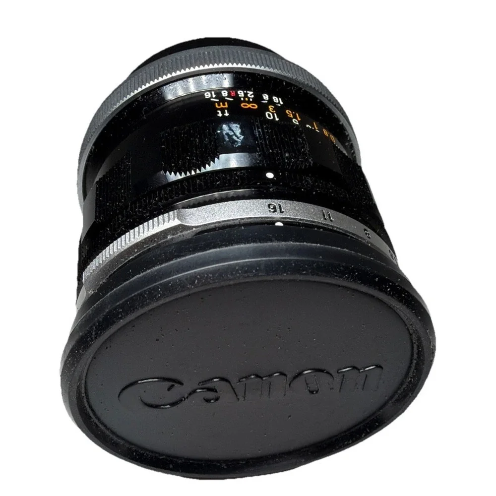 Vintage Canon FL 35mm f2.5 Wide Angle Lens Manual Focus From JAPAN With Case